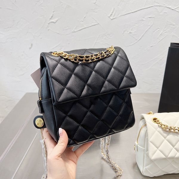 

womens casual classic medium double flap caviar leather bags calfskin gold/silver metal hardware matelasse chain crossbody shoulder multi po