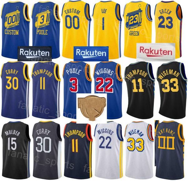 Maglia da basket stampata The Finals Patch Andre Iguodala 9 Kevon Looney 5 Moses Moody 4 Draymond Green 23 James Wiseman 33 Jonathan Kuminga 00 Mychal Mulder 15