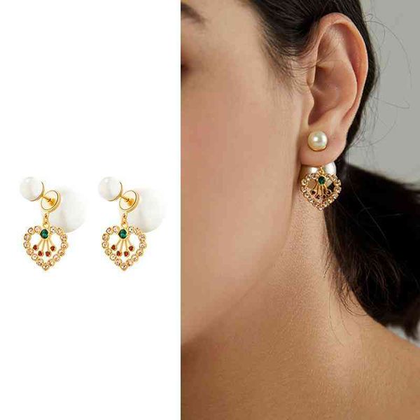 

love pearl female d family same light luxury personality high sense of 2022 tide brand fashion design necklace bracelet ring stud earrings, Golden