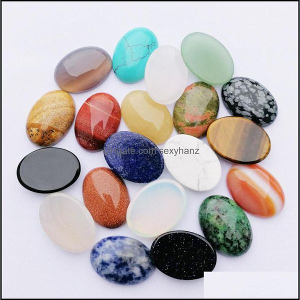 

stone loose beads jewelry natural crystal semi-precious 25x18mm face for necklace ring earrrings acc dho68, Black