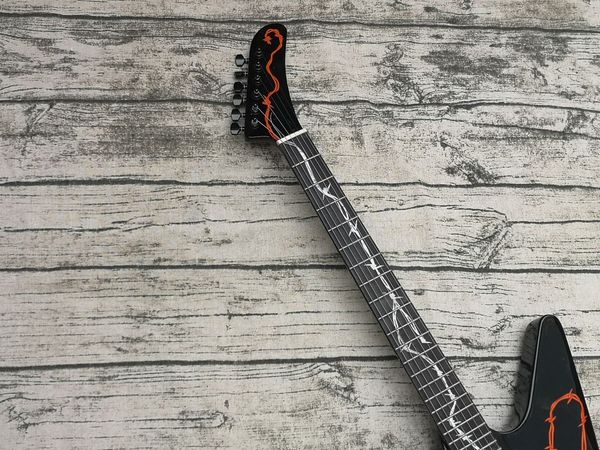 

custom electric guitar black individual design