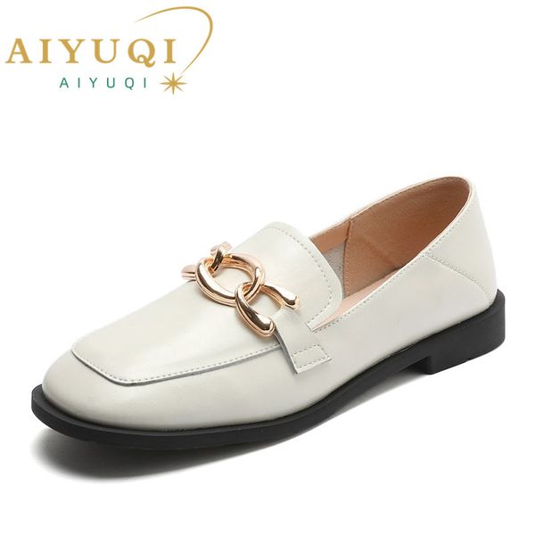 

shoes women casual genuine leather square toe 2022 new low-heel commuter shoes women horsebit loafers women, Black