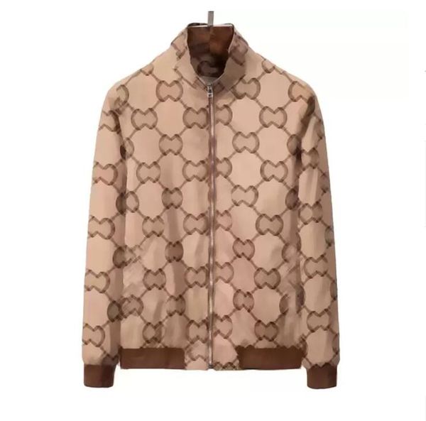 

men jackets designer outerwear running hip hop street coats with zipper classical casual letter print long sleeve windbreaker m-3xl, Black;brown