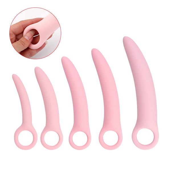 5Size Hold Hold Anal Plug Butt Brinquedos de silicone para mulher vagina aberta buceta g spot butplug ânus dilat