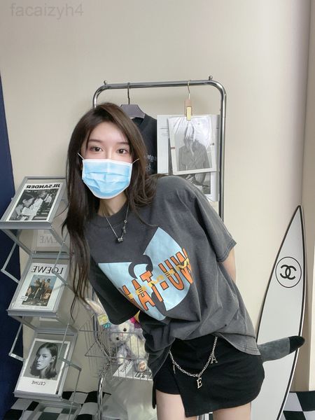 

men's t-shirts designer wu tang rock band letter print vintage short sleeve lovers high street t-shirt 7l5x, White;black