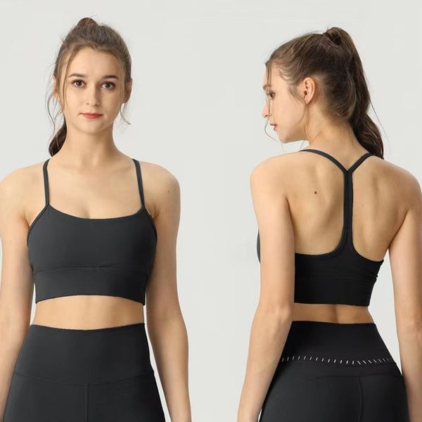 

fashion solid color women yoga bra vest sports casual lulu yogo vest, White;red