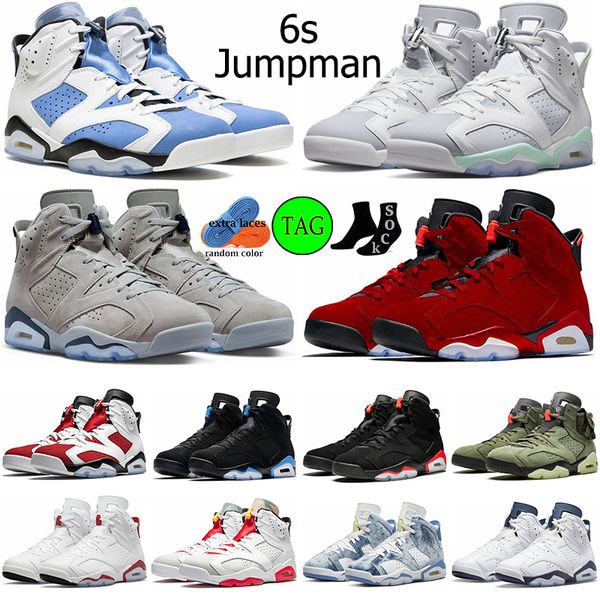 

classic jumpman 6 6s basketball shoes retro outdoor sneakers university blue mint foam georgetow toro sports blue unc infrared cactus jack m