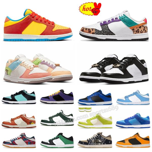 

sandals new designer dunkes low men women running shoes dunks lows bart simpson dunksb sb paisley black white panda safari disrupt green val