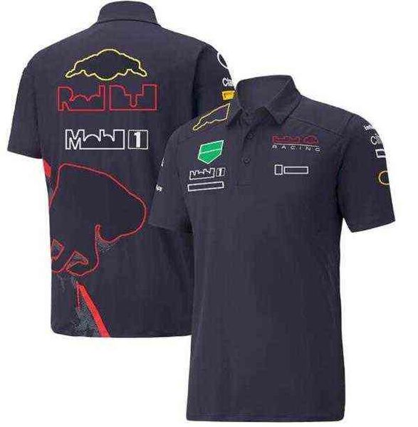 

f1 racing t-shirt 2022 summer new polo suit same style customization, White;black