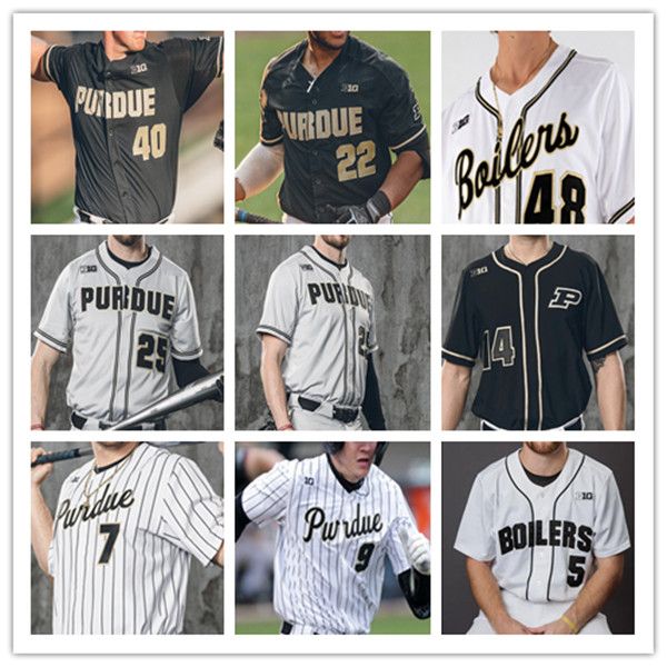 NCAA Purdue Boilermakers Baseball Jersey Custom Landon Weins Jackson Smeltz Эван Альбрехт Трой Виола CJ Valdez Jake Jarvis Curtis Washington Jr. Cam Thompson Toetz