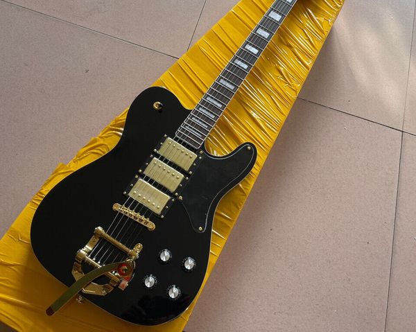 

black beauty jazz electric guitar mahogany body rosewood fingerboard pickup