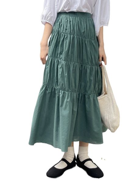 

dazy high waist ruffle hem skirt j3vn#, Black