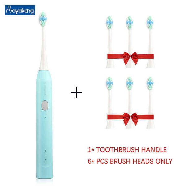 

toothbrush boyakang ultrasonic electric toothbrush 3 cleaning modes usb charger smart timing ipx7 waterproof dupont bristles 0315