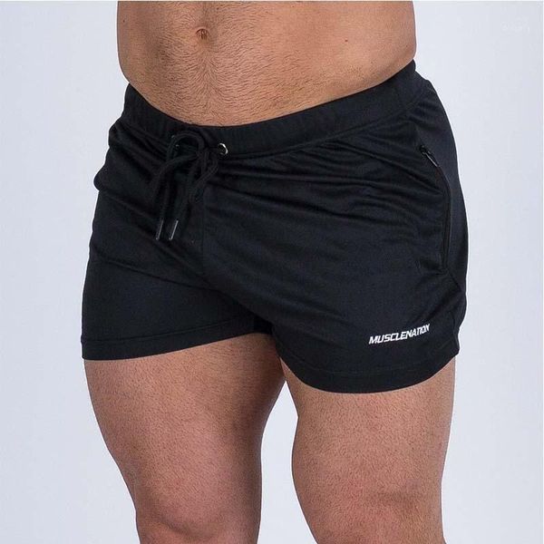 Мужские дышащие шорты фитнес бодибилдинг модные повседневные тренажерные залы мужчина бегунов тренировки бренд пляж тонкие короткие брюки размер M-xxxl Мужские