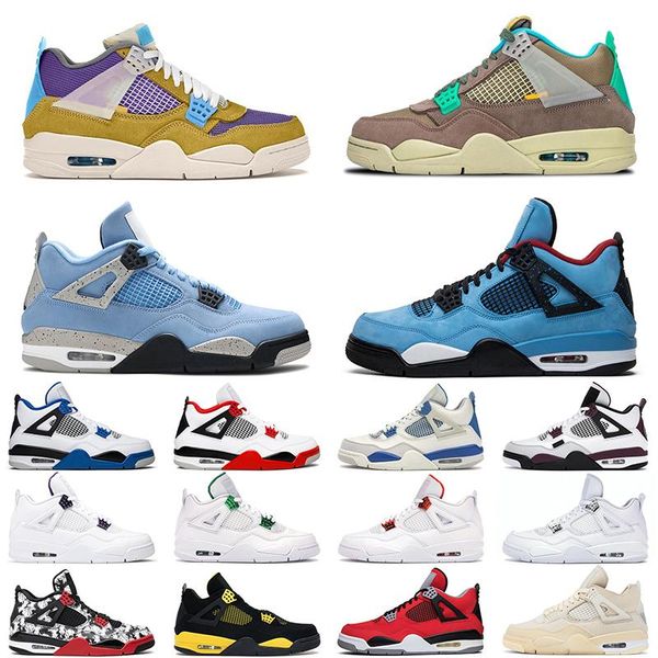 

designer running shoes jumpmans 4 cactus jack men women basketball shoes 4s desert moss taupe haze black cat white cement fire red universit