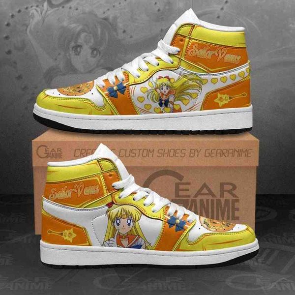 

sailor venus sneakers moon anime shoes, Black
