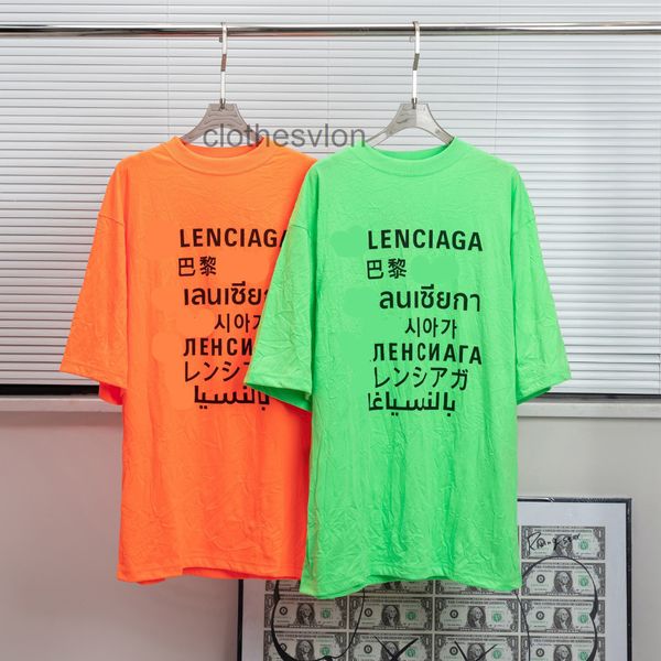 

shirts t balencaigs mens designer tshirts 2022 summer paris short sleeve cotton round neck t-shirt men's women's half, White;black