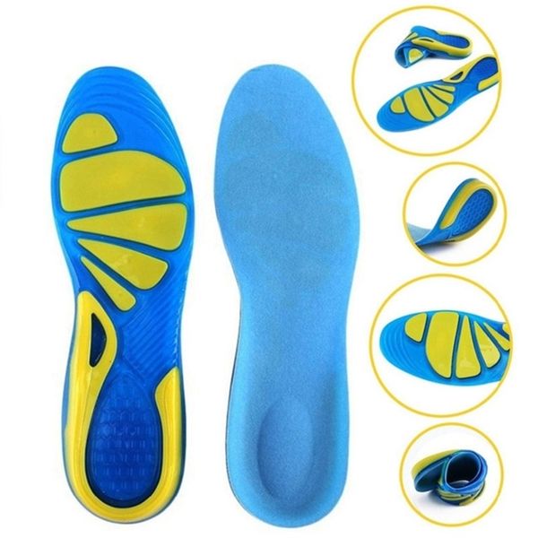 

silicon gel insoles foot care for plantar fasciitis heel spur running sport insoles shock absorption pads arch orthopedic insole 210402, White;pink