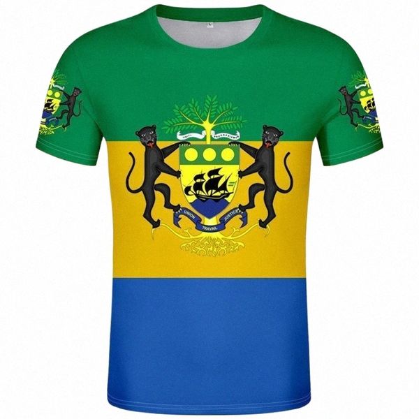 

men's t-shirts gabon t shirt custom name number gab t-shirt college flag ga french country gabonese republic gabonaise print po clothes, White;black