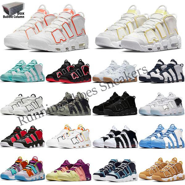 

new more 96s sup men women basketball shoes prm premium wheat gold metaallic tri-colours 3m sneakers 36-46