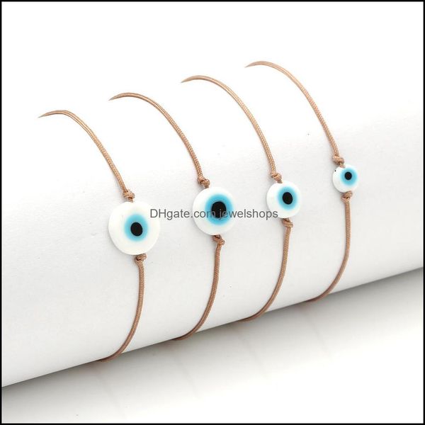 

evil eye bracelet devil hand woven adjustable jewelry drop delivery 2021 charm bracelets xo7kh, Golden;silver