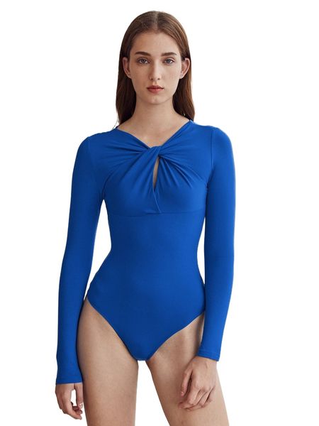 

motf premium modal twist bodysuit u8q5#, White