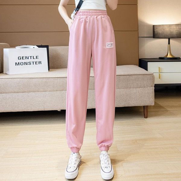 

women's pants & capris women running bloomers women's high waist loose student harem casual gray sports ankle-length pantswomen&#0, Black;white