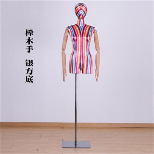 

2022 rainbow sail female cloth mannequin body wood hand prop wedding dress design can pin universal square plate base sewing xiaitextiles mo, Khaki