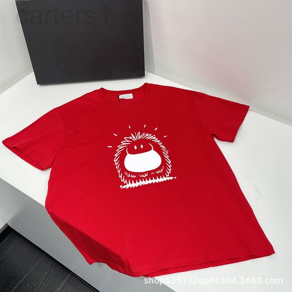 

women's t-shirt designer [correct version]2022 summer new ammi co branded capsule graffiti printed short sleeve simple red t-shirt rr10, White