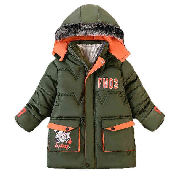 2021 Winter Jungen Jacken Baby Jungen Dicken Plüsch Mit Kapuze Oberbekleidung 3-5 Jahre Mode Kinder Warme Jacken Zipper Kinder jacke J220718