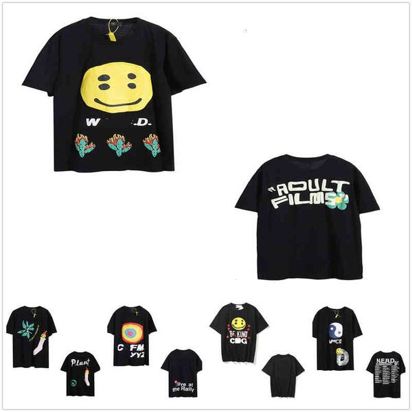 

men t shirt casual t-shirt cpfm smiley face same style quick-drying cotton men's breathable sweat-absorbing training sportswear couple, White;black