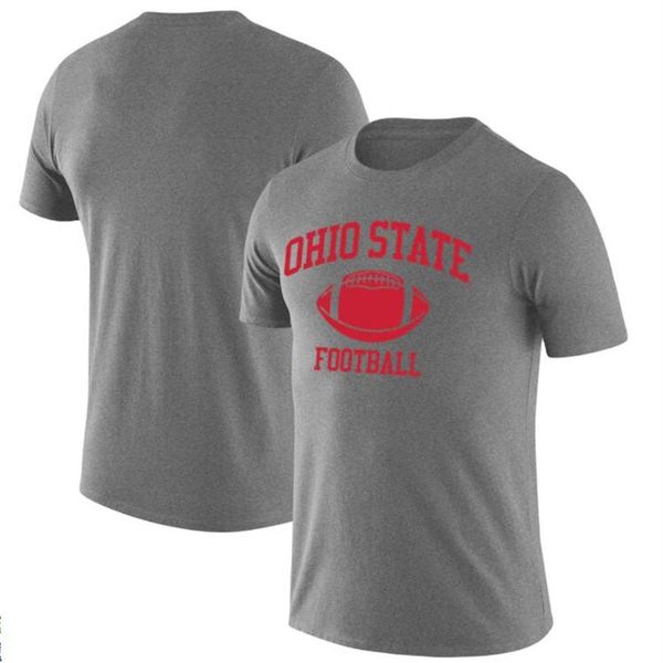 

ohio state buckeyes t-shirt cotton cloth round collar loose breathable printing mens tees grey249o, Gray;blue