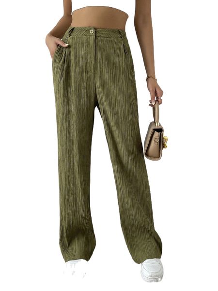 

high waist slant pocket pants e2vg#, White;black