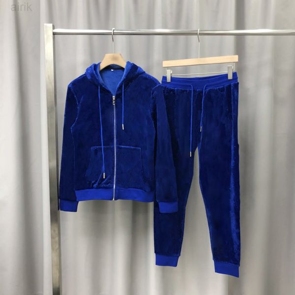 

21fw fashion men tracksuit letter pattern print women tracksuits casual outdoor mens sportswear two pieces suit, Gray