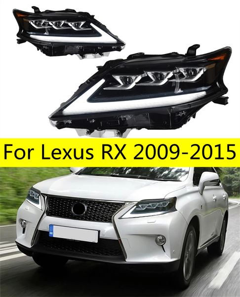 

car head lights parts for lexus rx rx270 330 rx350 450h led front headlight replacement drl daytime light 20 09-20 15
