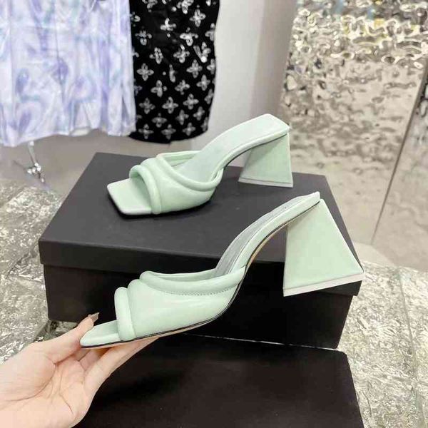

women's leather modern slippers slippers simple open strange style in summer, Black