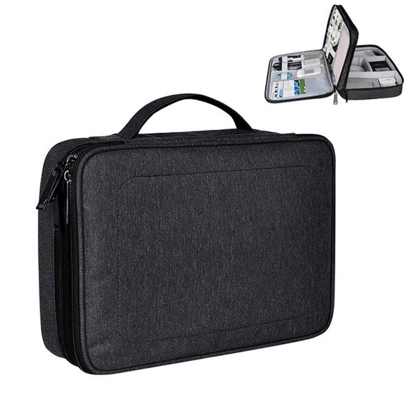 

charge bag portable cable bag, digital usb organizer wires charger cosmetic zipper bag power bank sleeve with ipad pouch 220421