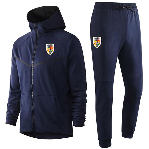 

2020 romania national team soccer hoodie sweatshirt tracksuit sets winter mens casual sports hooded training sportswear suits runn197i, Black;blue