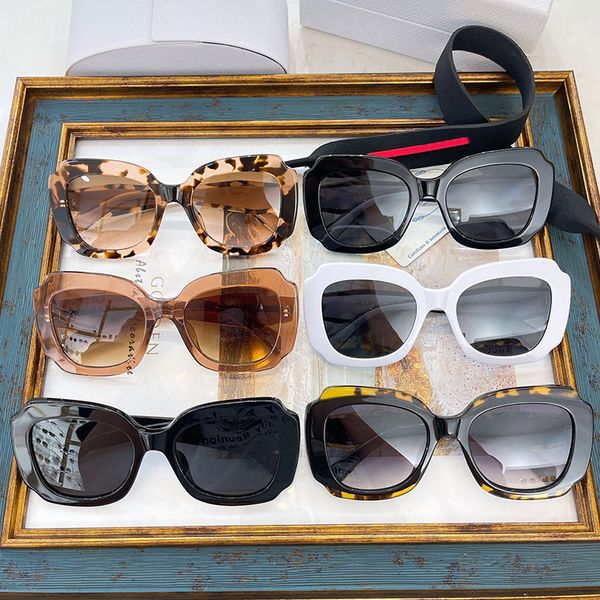

2022 designer new sunglasses fashion irregular shape mens womens sunglasses spr 16ys classic casual beach party glasses uv400 with box, White;black