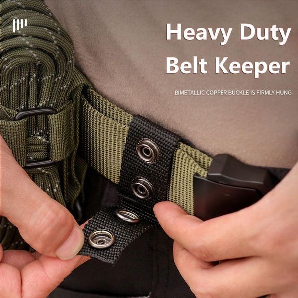 Gürtel 1/4/8 Stück Sport Outdoor Double Snaps Heavy Duty Belt Keeper Buckle Nylon StrapBelts