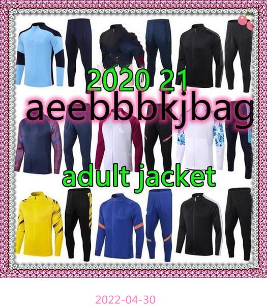 

20 21 22 men tracksuit jacket team soccer training suit survetement 2022 football jogging chandal, Black