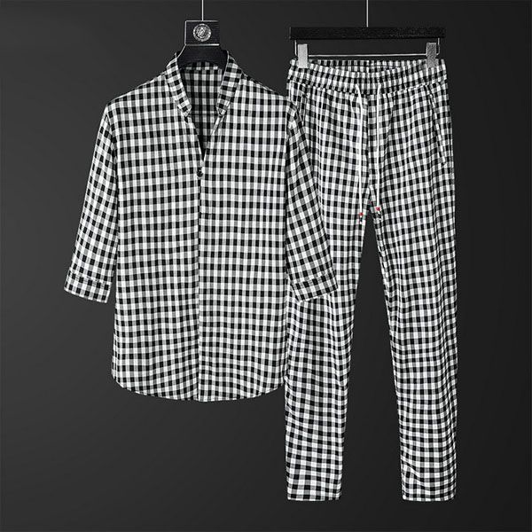 

men's tracksuits mens autumn fashion solid long sleeve shirts and shorts suits two piece outfits casual cotton linen sets for men stree, White;black