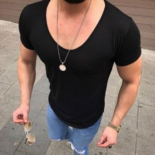 Erkek Tişörtler Yaz Erkekler Sıradan Kısa Kol İnce T-Shirt Moda Erkek Yuvarlak Çarşamba Maden Renk Üstleri Tee Sesli Adam Çimdirmeni