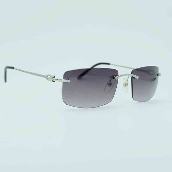 

model rimless men sunglass metal square sun driving lady shade eyewear ua50 sunglasses, White;black