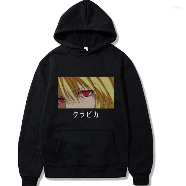 Felpe con cappuccio da uomo Felpe X Kurapika Eyes Harajuku Anime Cosplay Pullover da uomo Top con cappuccio Abbigliamento Trix22