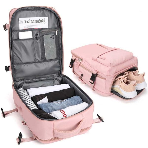 

travel backpack women s large capacity multi function luggage lightweight waterproof bagpack bag dry wet pocket 220817