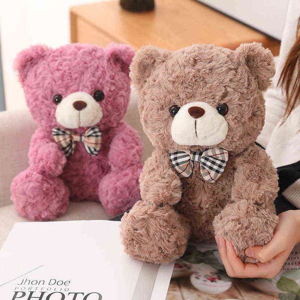 Cartoon Teddy Bear Plush Toys Kawaii Soft Cuddly Animal Doll Bears Filhos para crianças Birthday Presente Home Decoração Pillow J220704