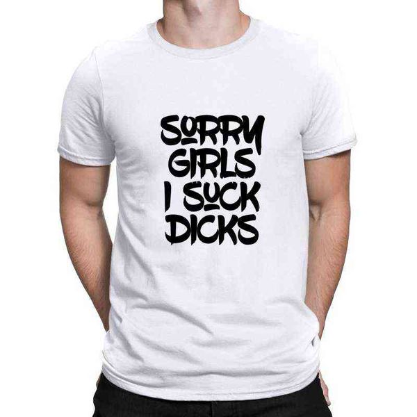 

men's funny t shirts sorry girls i su di letter printed t shirts t220517, White;black