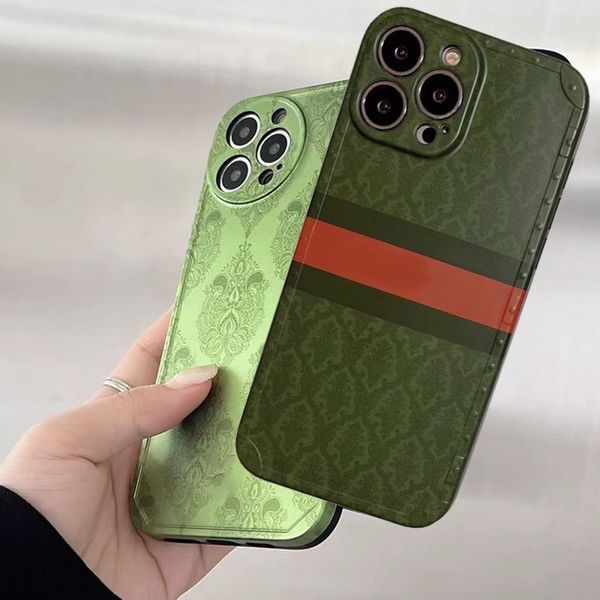 

green flower tpu silicone case for iphone 13 12 11 pro max 8plus 7plus x shell back xs xsmax xr cover