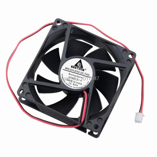 Охлаждения вентиляторов 10pcs лот 2pin 24 В мяч 80 мм x 25 мм 8025b 8cm DC Motor Computer Axial Cooler Fanfans